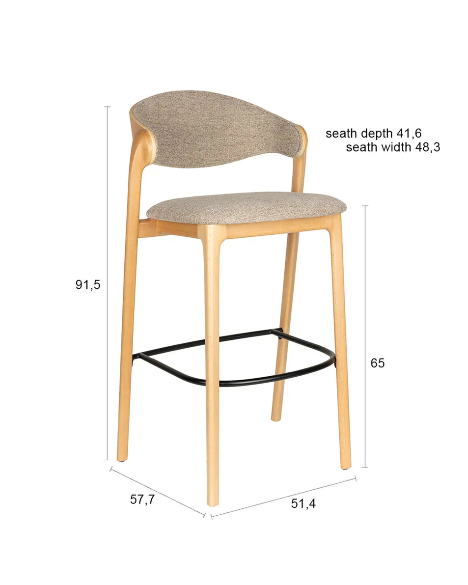 Counter Stool Babington- Walnut - Image 5