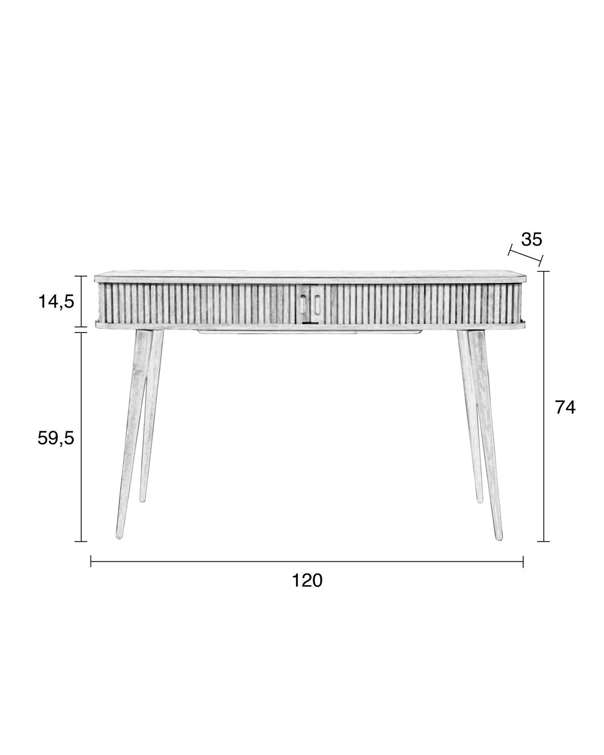 Console Table Barbier - Walnut - Image 5