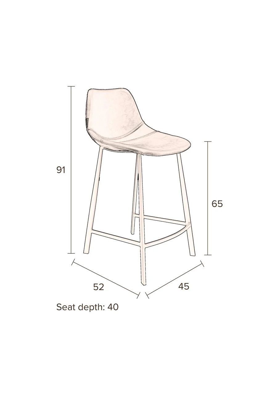Counter Stool Franky- Black - Image 4