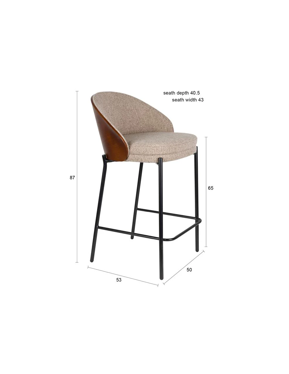 Counter Chair Rodin Beige - Image 12