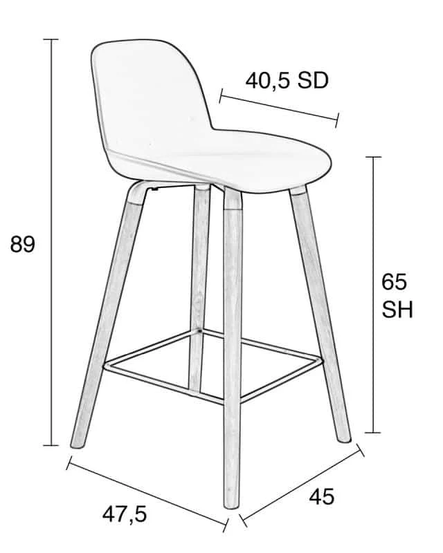 Counter Stool Albert- Black - Image 5