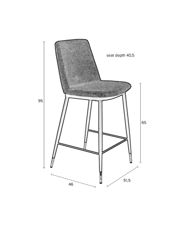 Counter Stool Lionel- Beige - Image 5