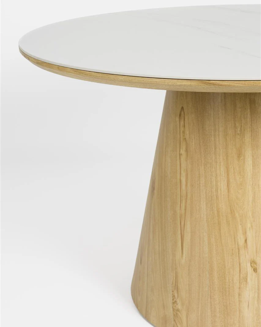 Dining Table Almira Round- Oak - Image 3