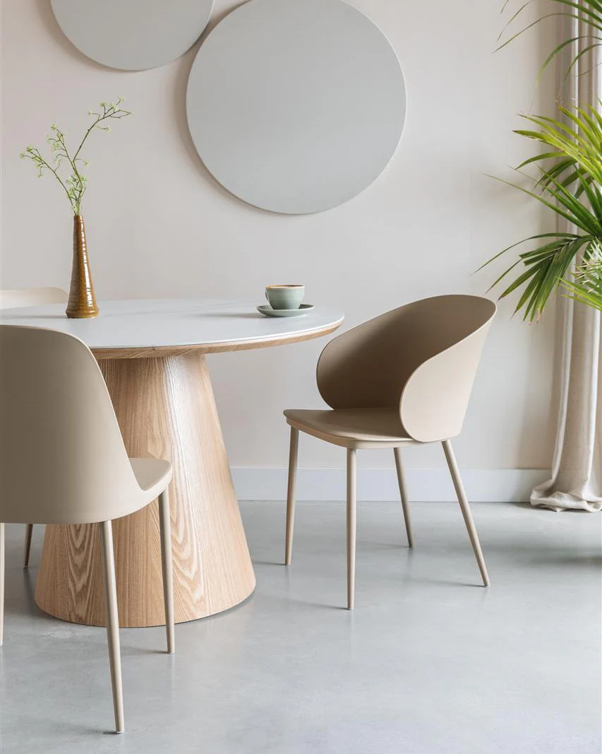 Dining Table Almira Round- Oak - Image 5