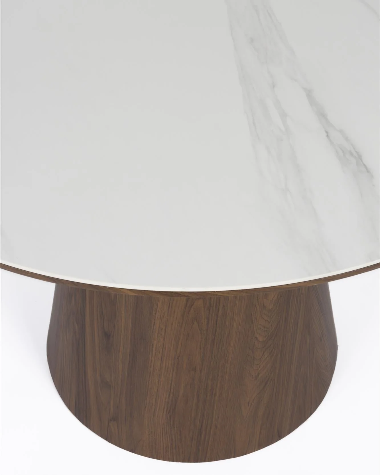 Dining Table Almira Round- Walnut - Image 4
