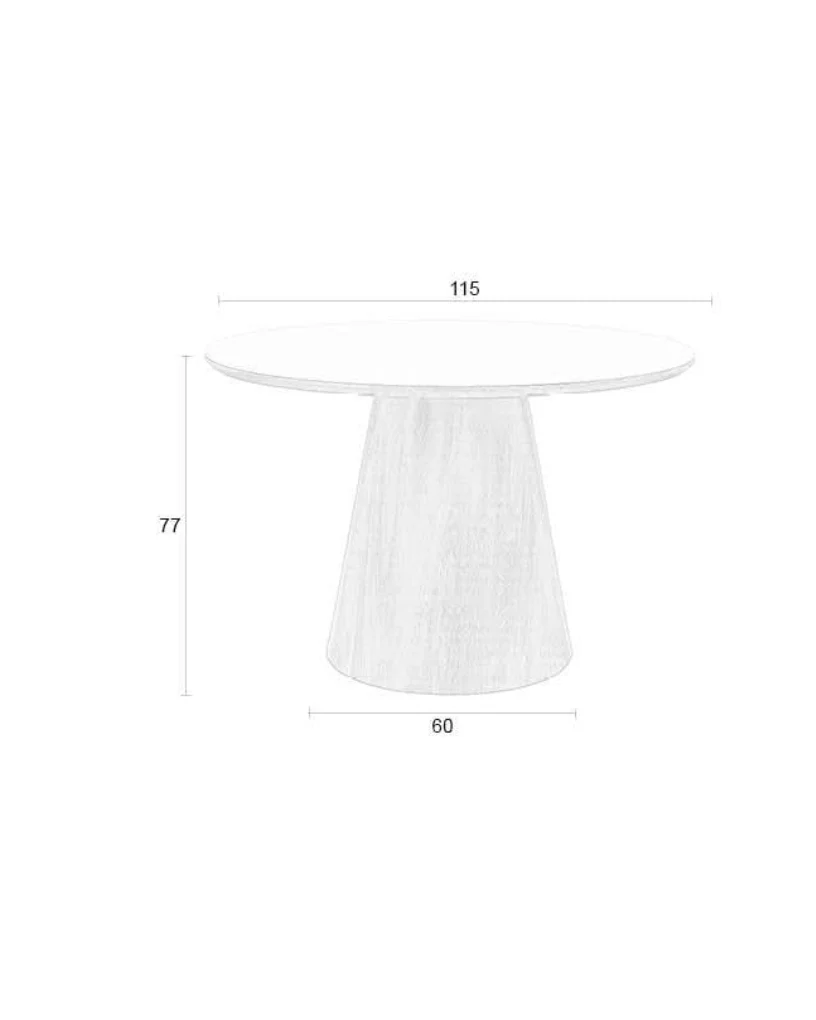 Dining Table Almira Round- Walnut - Image 5
