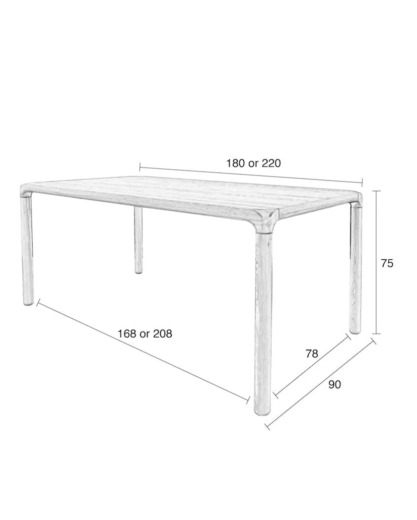 Dining Table Storm- 220x90 Walnut - Image 5