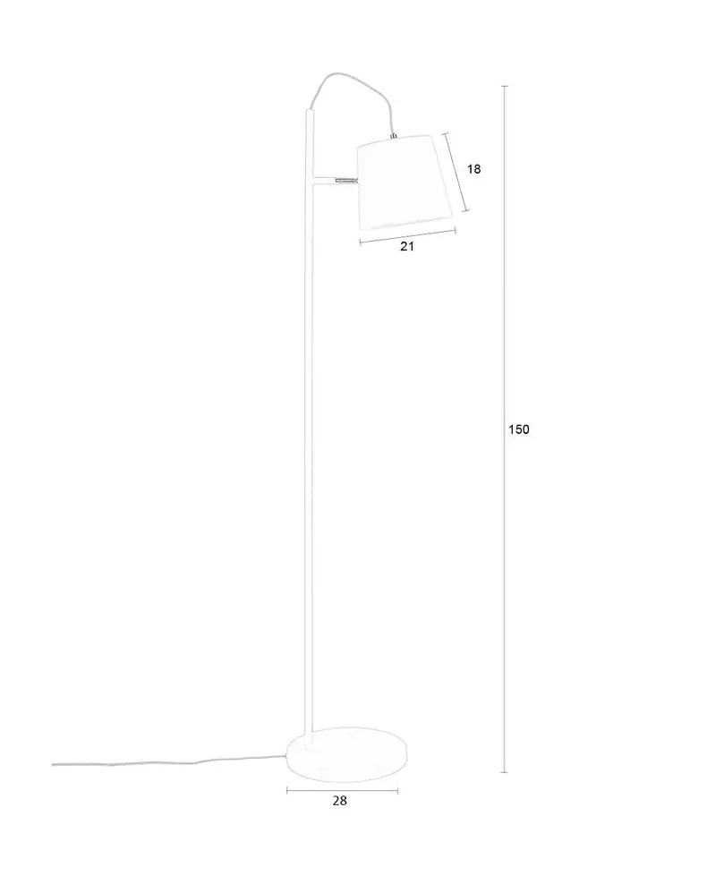 Floor Lamp Buckle Head Beige - Image 4