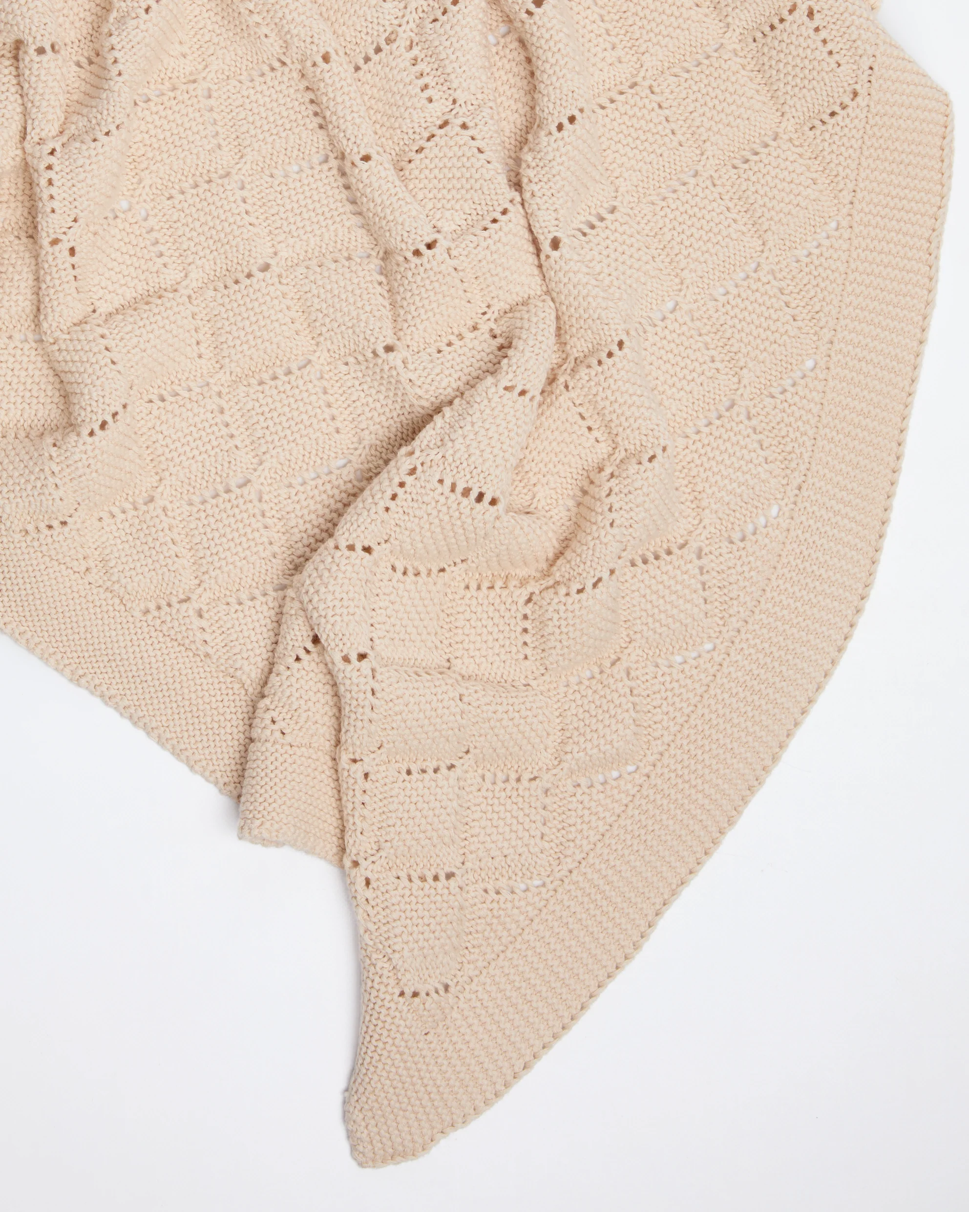 Foxford Cellular Cotton Baby Blanket- Cream - Image 4