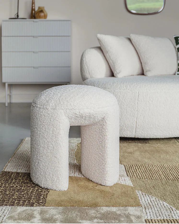 Foxford Cloud Bouclé Stool - Image 2