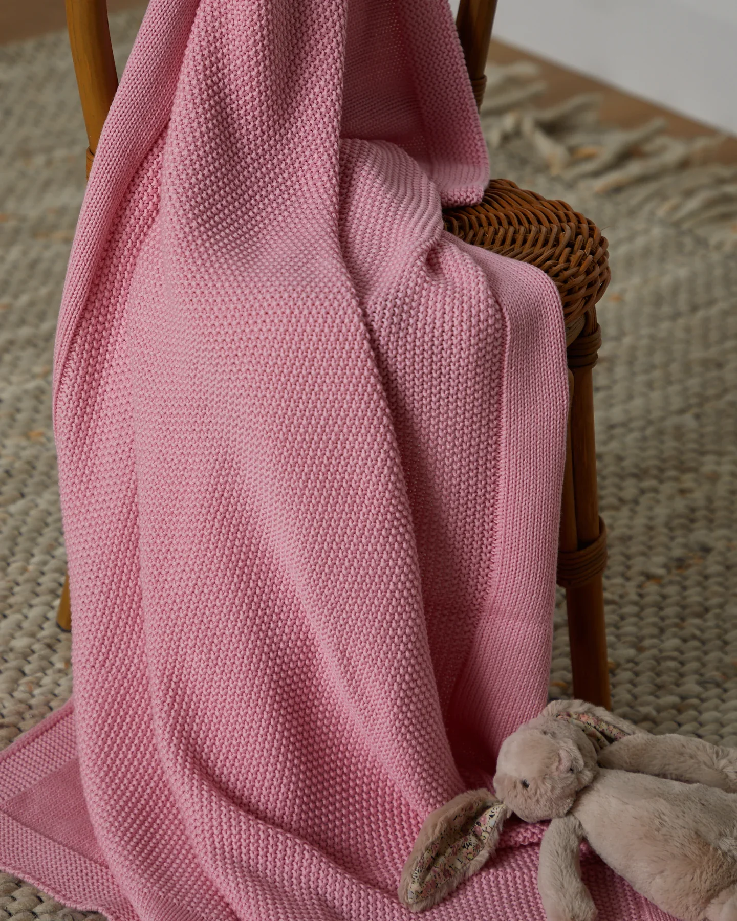 Foxford Cotton Baby Blanket- Pink