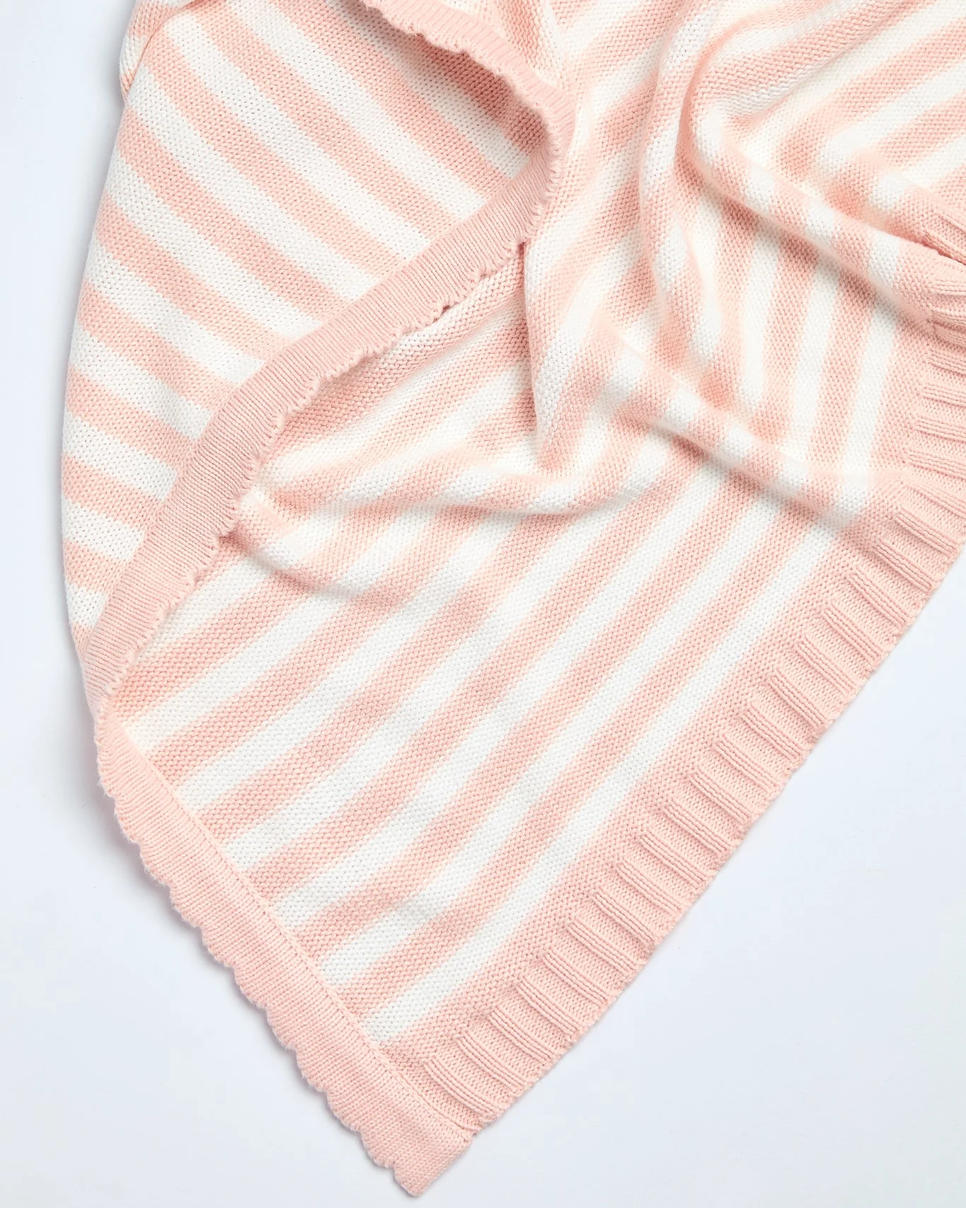 Foxford Cotton Baby Blanket- Pink Stripe - Image 4