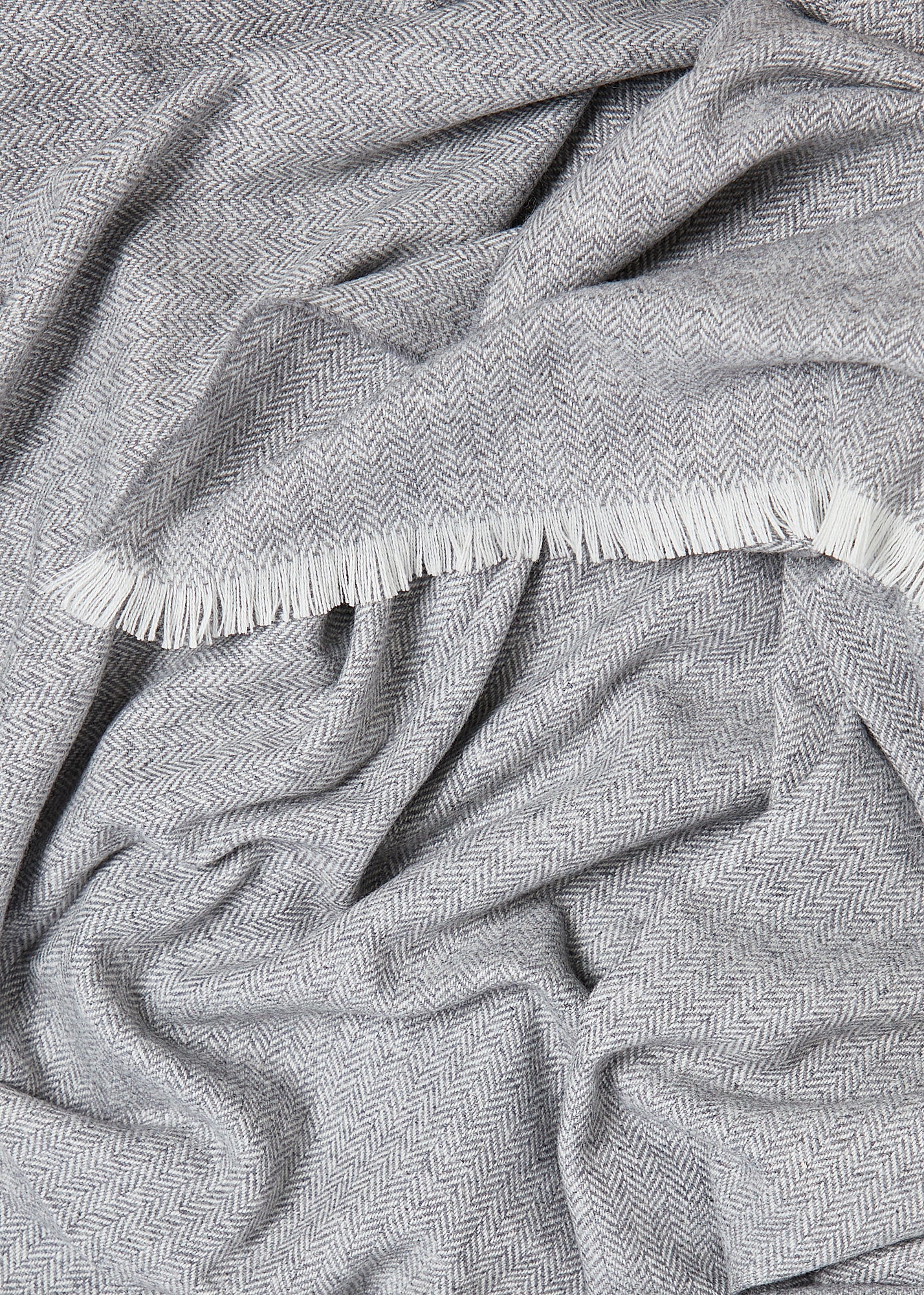 Foxford Extra-Large Lambswool Throw- Grey - Image 3