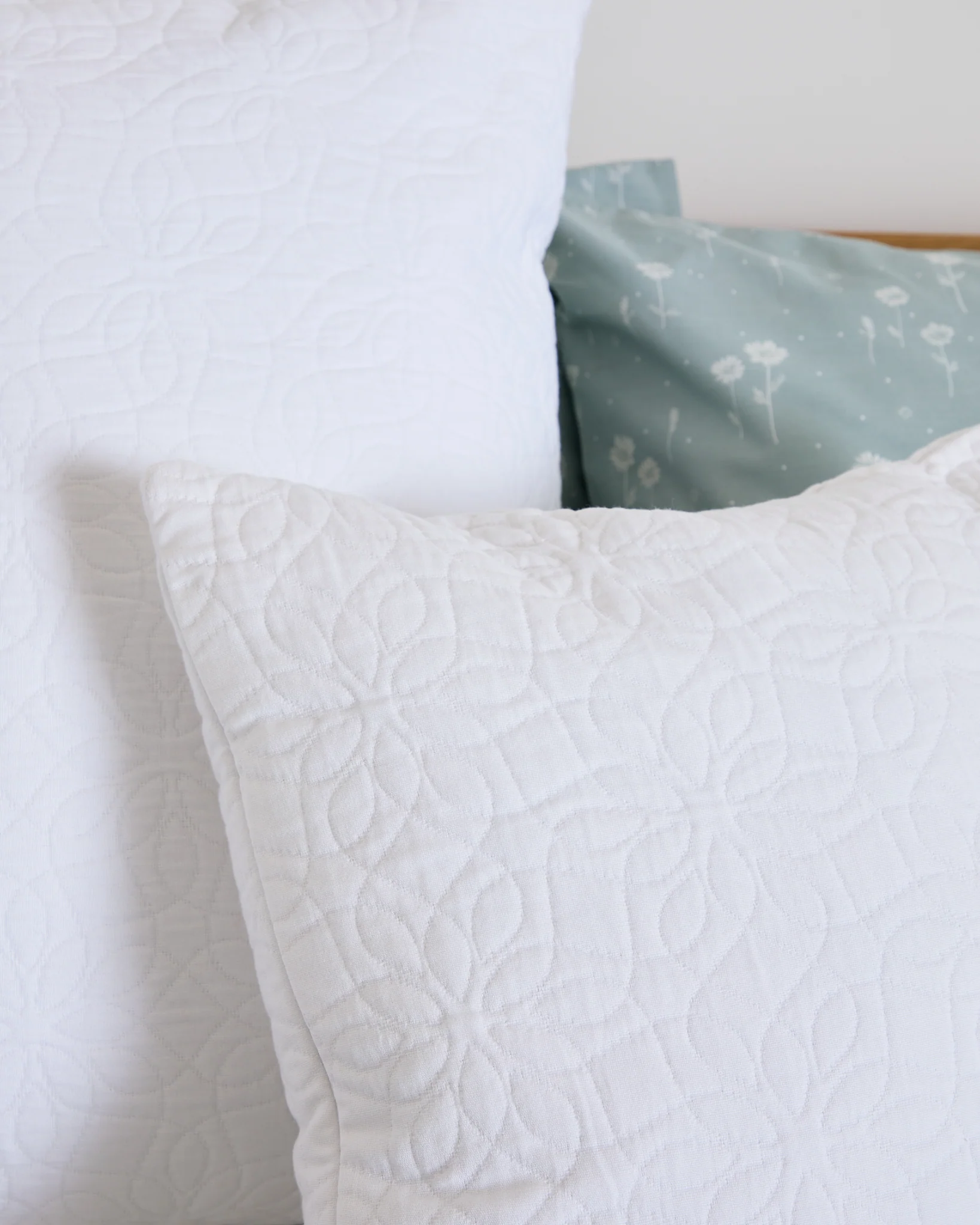 Foxford White Matelassé Cushion- Large - Image 4