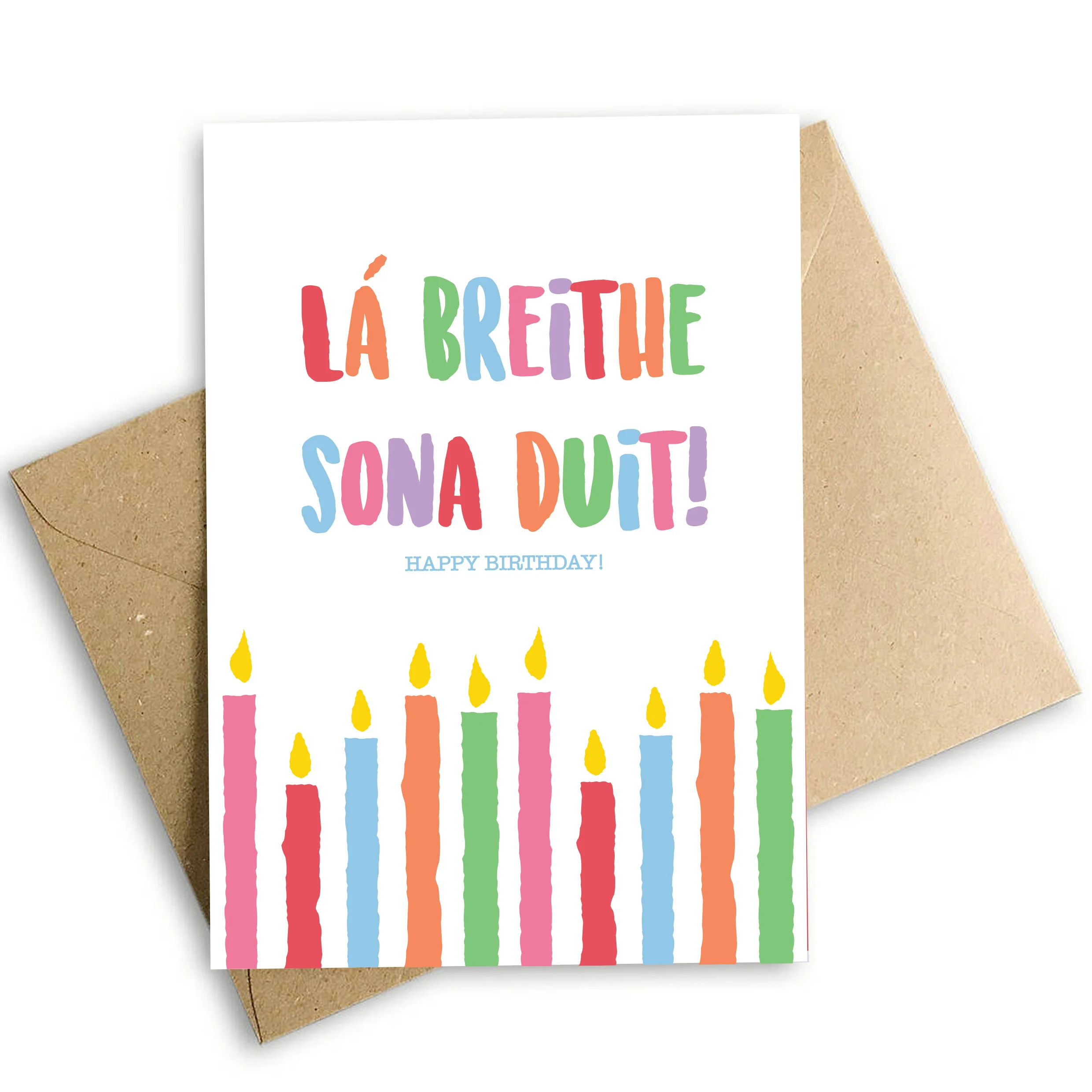 Happy Birthday Candles Greeting Card