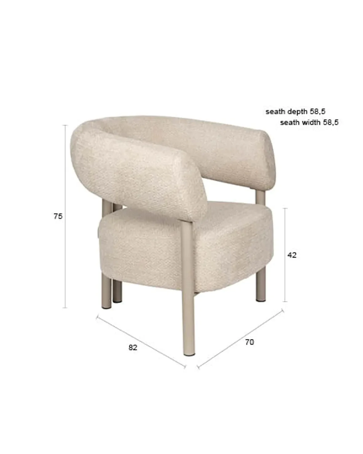 Lounge Chair Heels- Beige - Image 5
