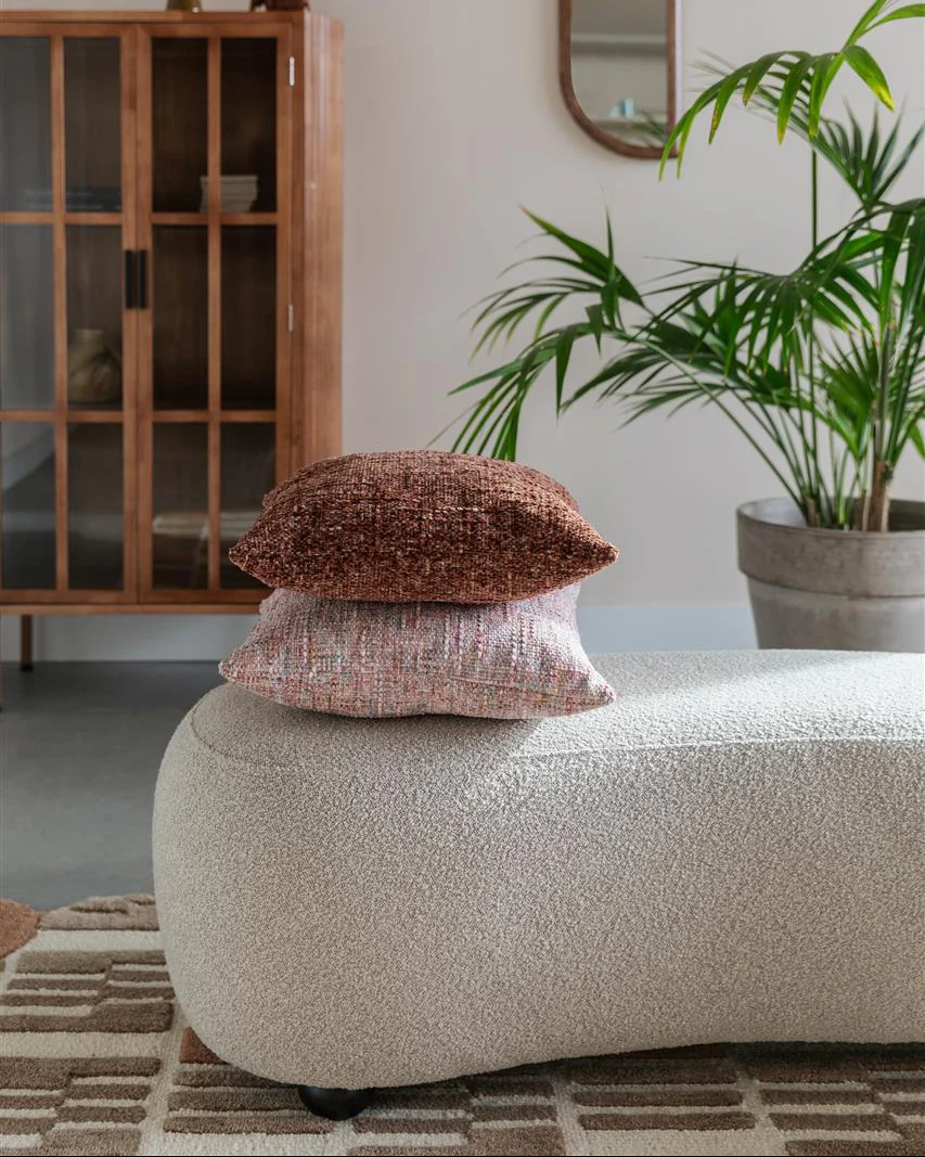 Foxford Cloud Bouclé Hocker Beige - Image 2