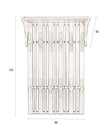 Jakub Walnut Coat Rack Shelf - Image 4