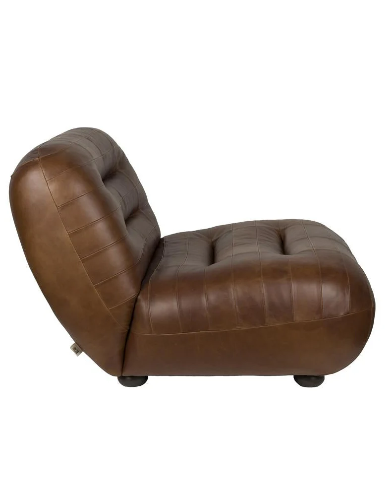 Lounge Chair Wyatt Wax Leather Chocolate - Image 3