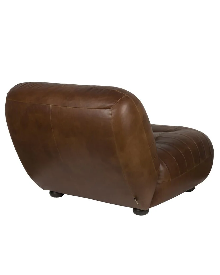 Lounge Chair Wyatt Wax Leather Chocolate - Image 4