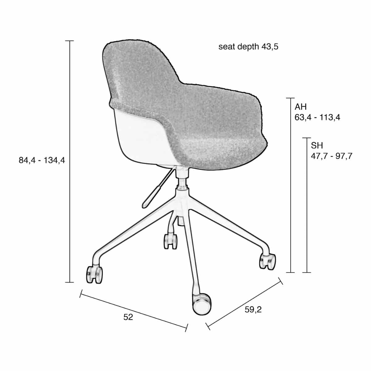 Albert Kuip Office Armchair Taupe - Image 9
