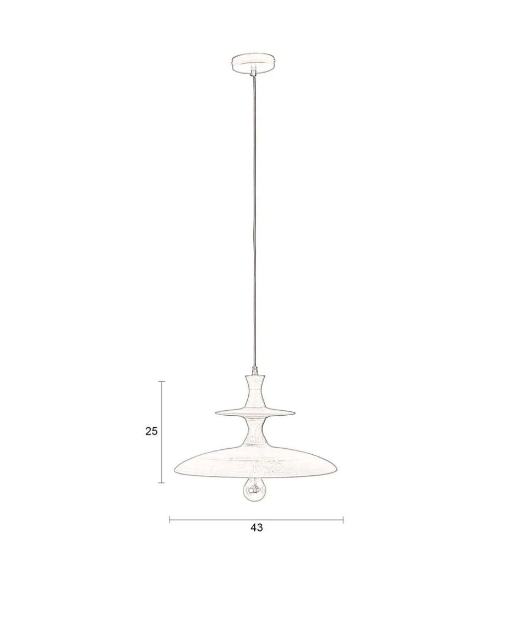 Pendant Light Cath Walnut- Large - Image 5