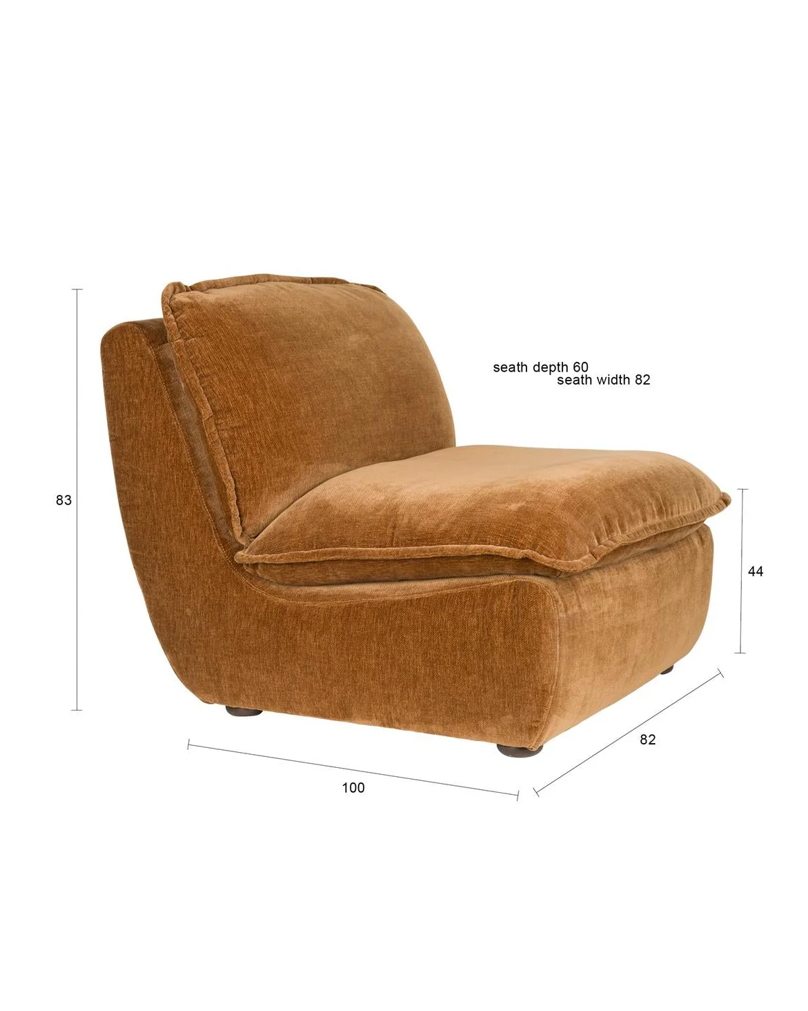Lounge Chair Radley- Cognac - Image 5