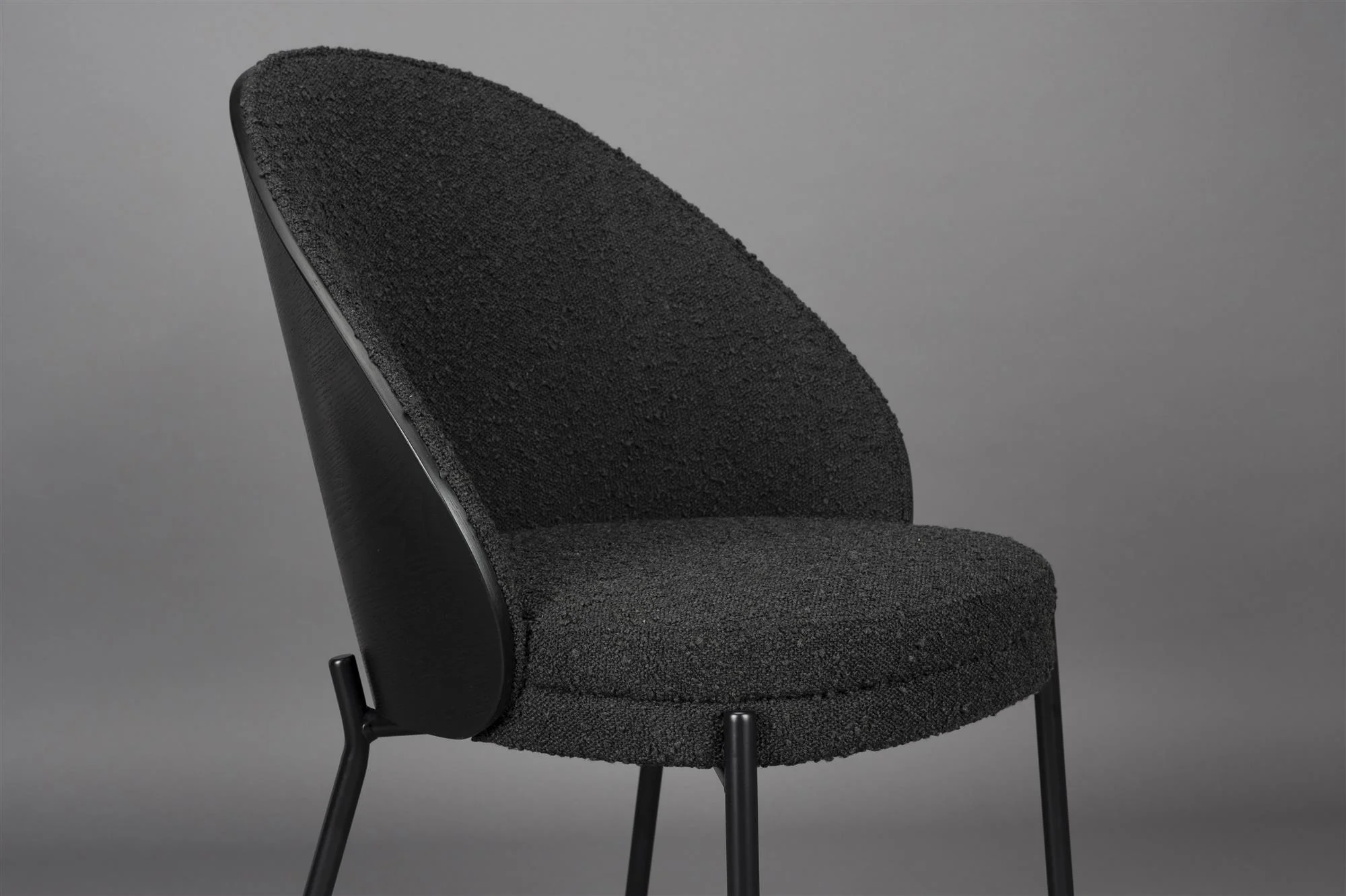 Rodin Chair Bouclé Black - Image 12
