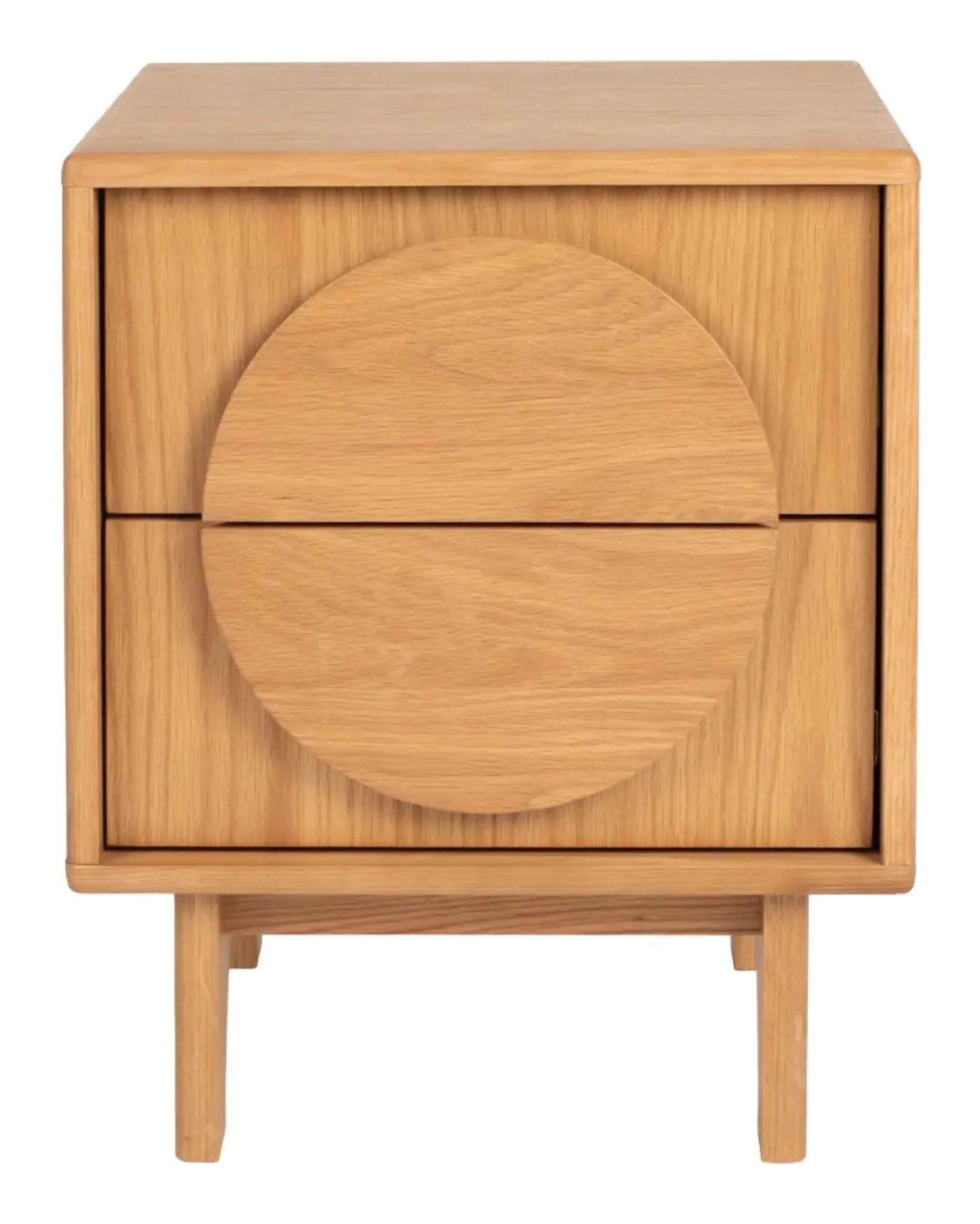 Bedside Table Groove- Natural Oak