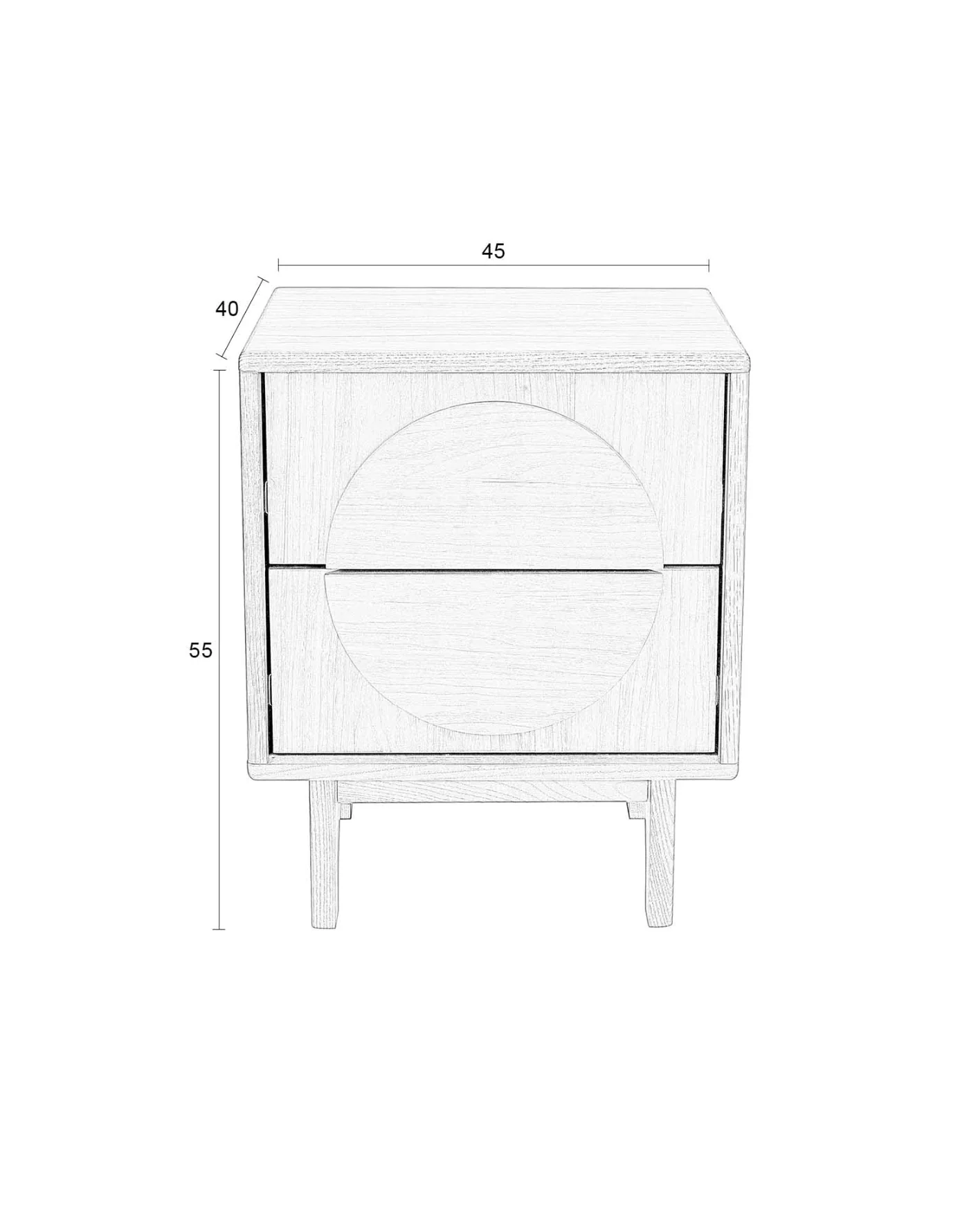 Bedside Table Groove- Natural Oak - Image 5