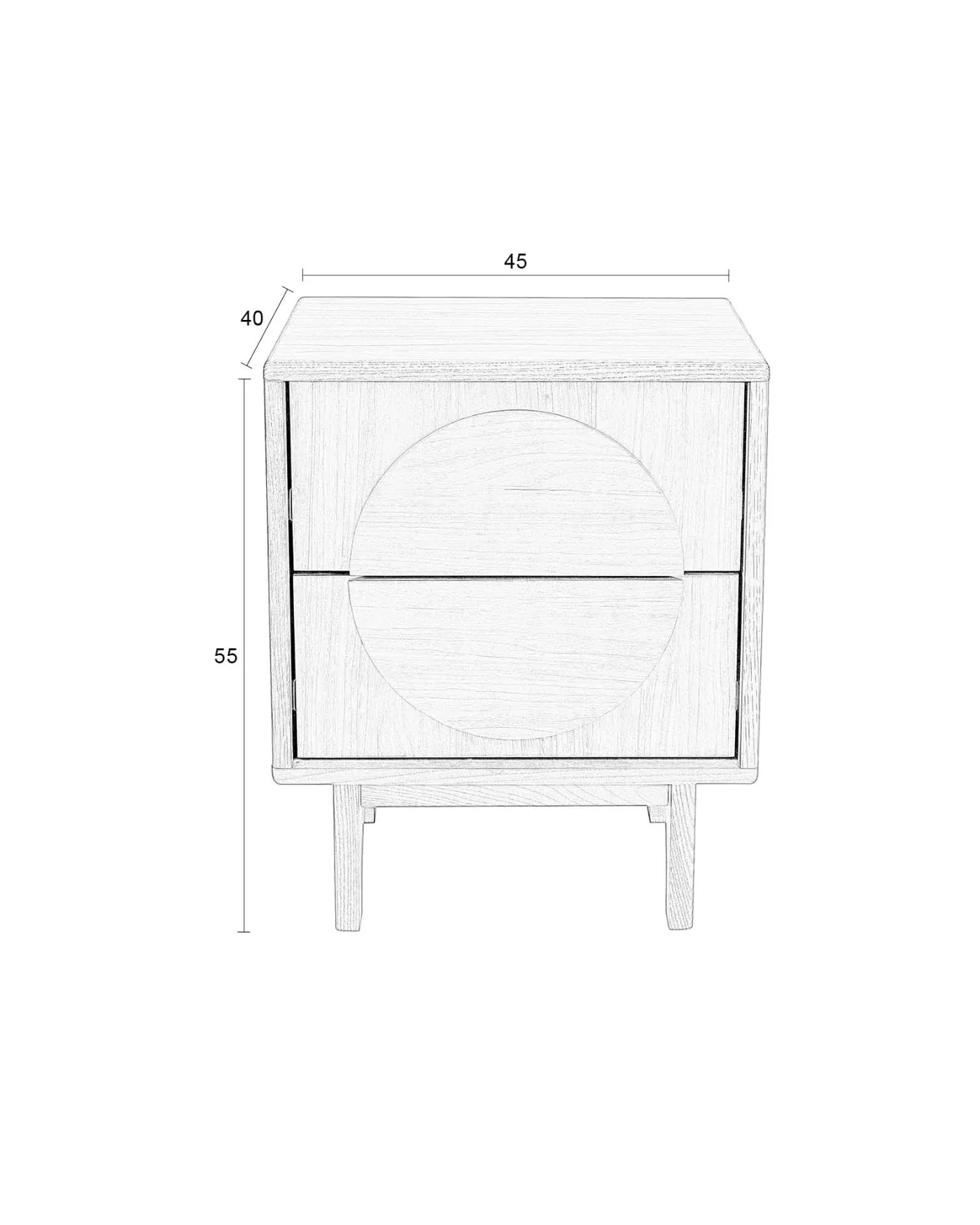 Bedside Table Groove- Walnut - Image 5