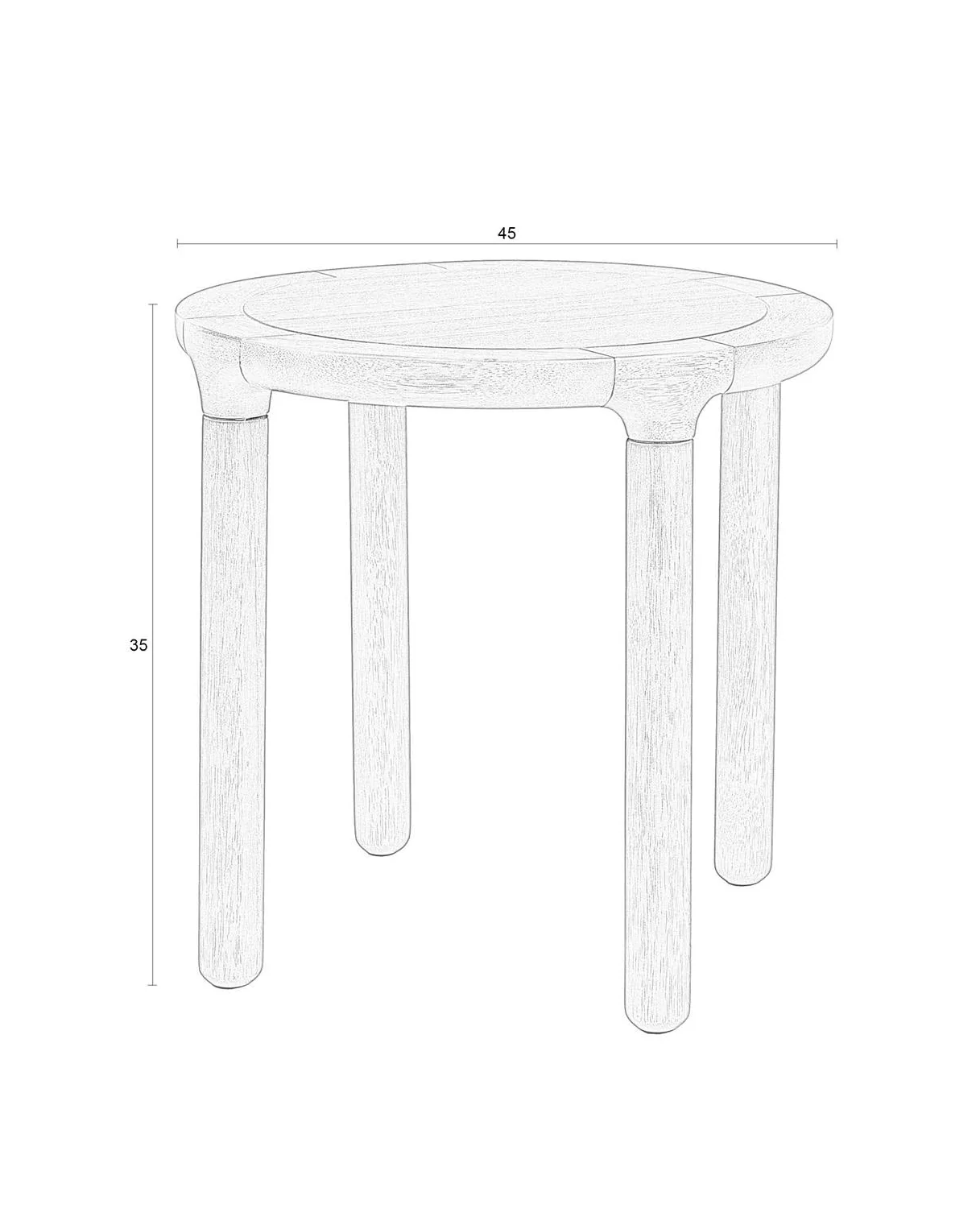Side Table Storm- Natural - Image 5