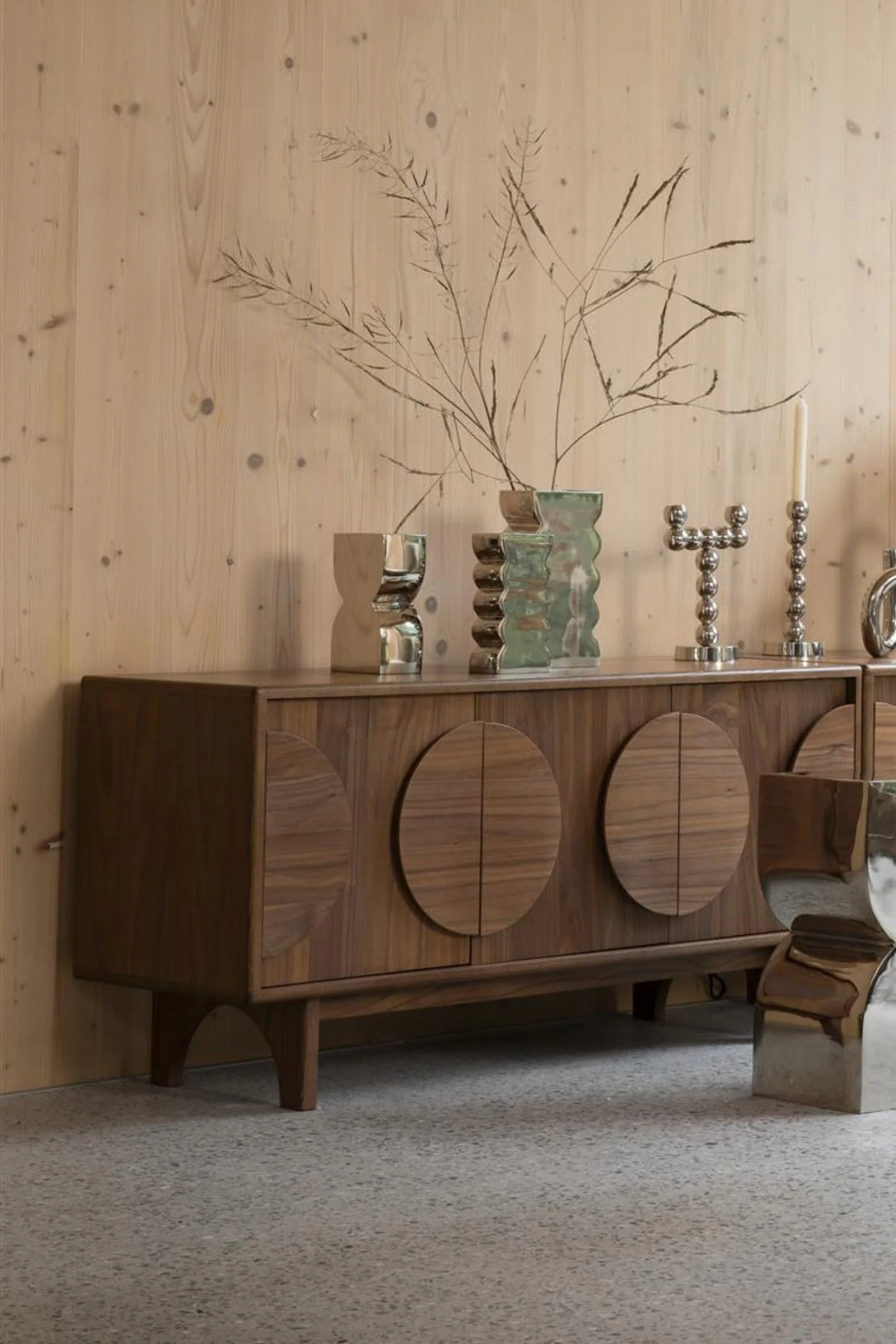 Sideboard Groove 3 Door- Walnut - Image 2