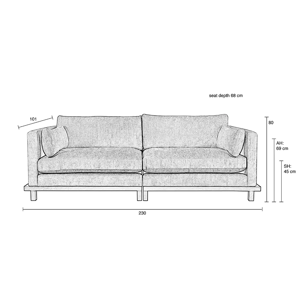 Sofa Blossom 3-Seater Moss - Image 8
