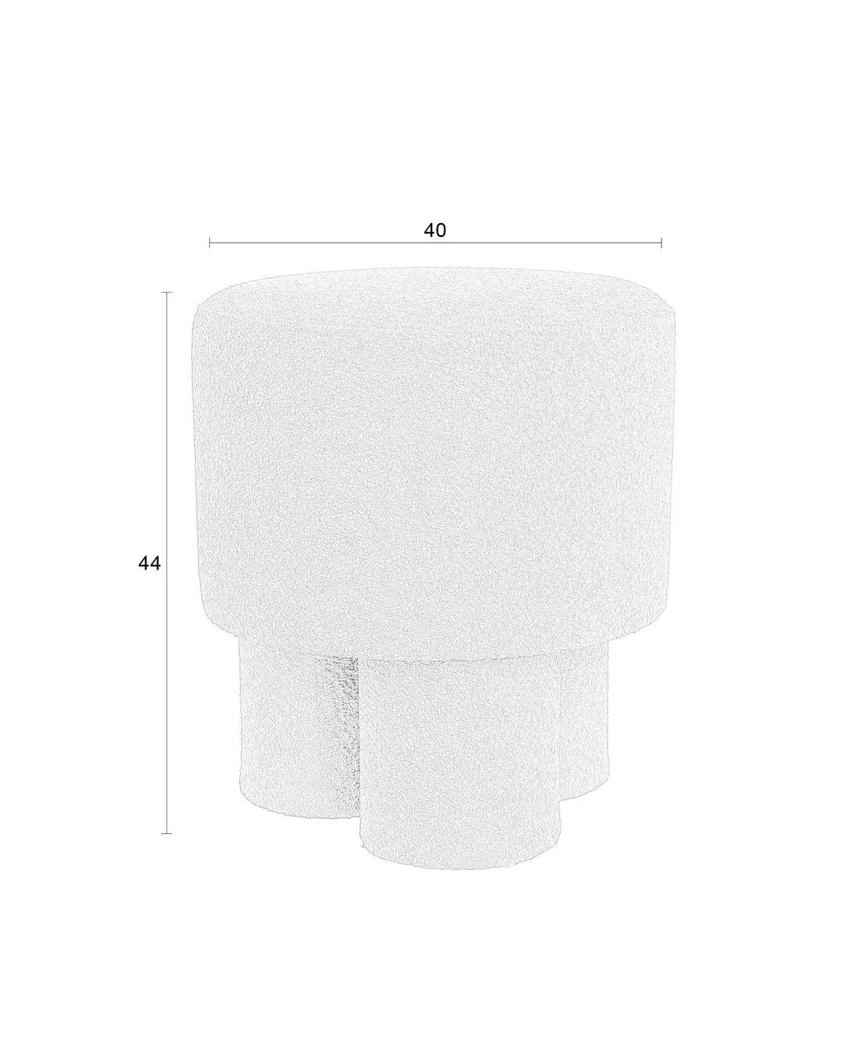 Stool Marcos- White - Image 4