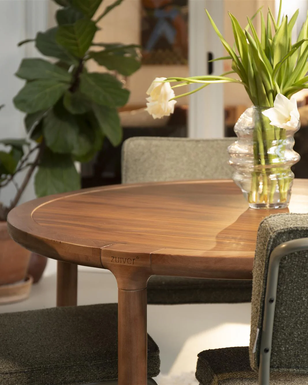 Dining Table Storm Round- Walnut - Image 4
