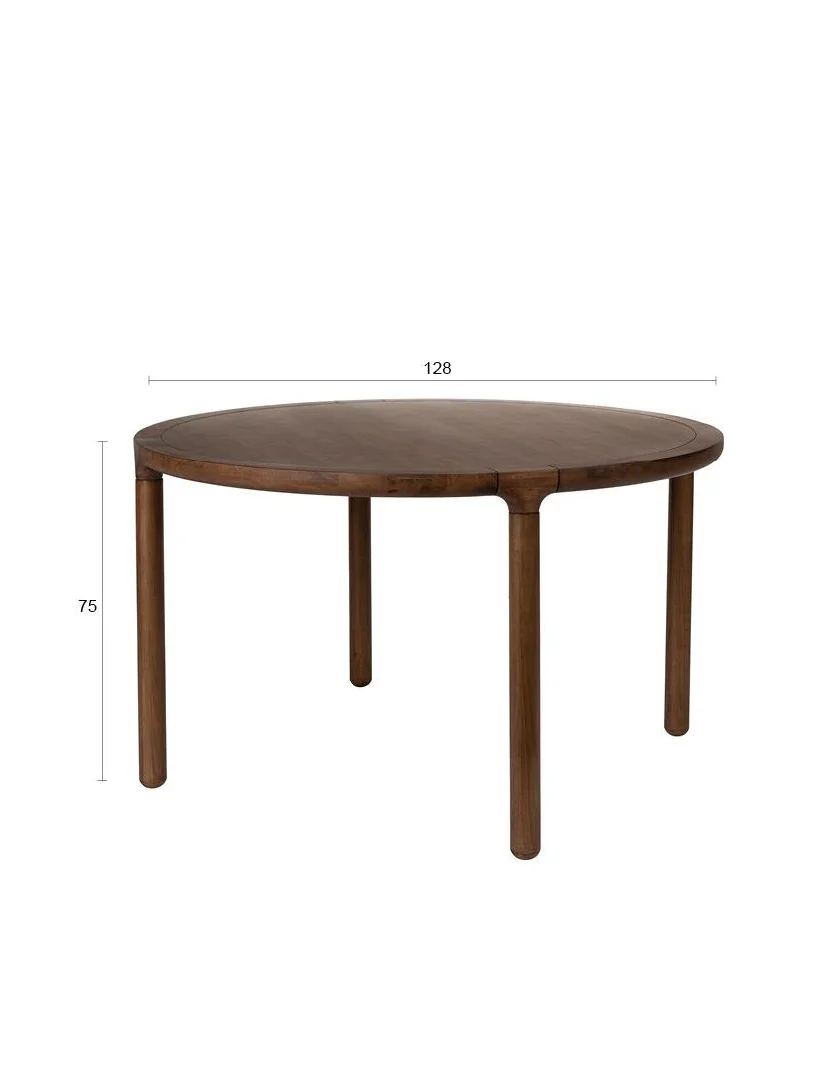 Dining Table Storm Round- Walnut - Image 5