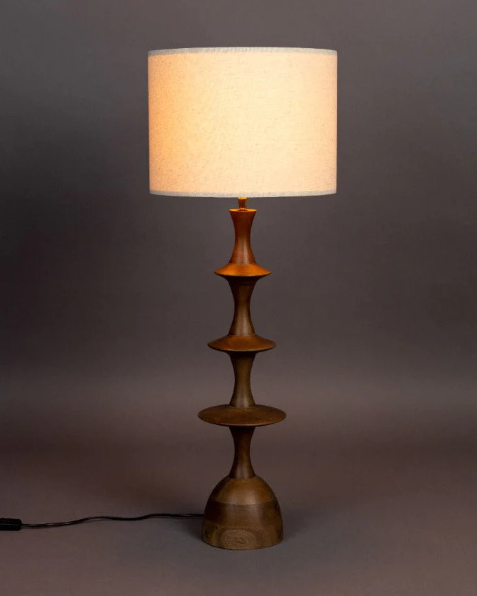 Table Lamp Cath Walnut - Image 2
