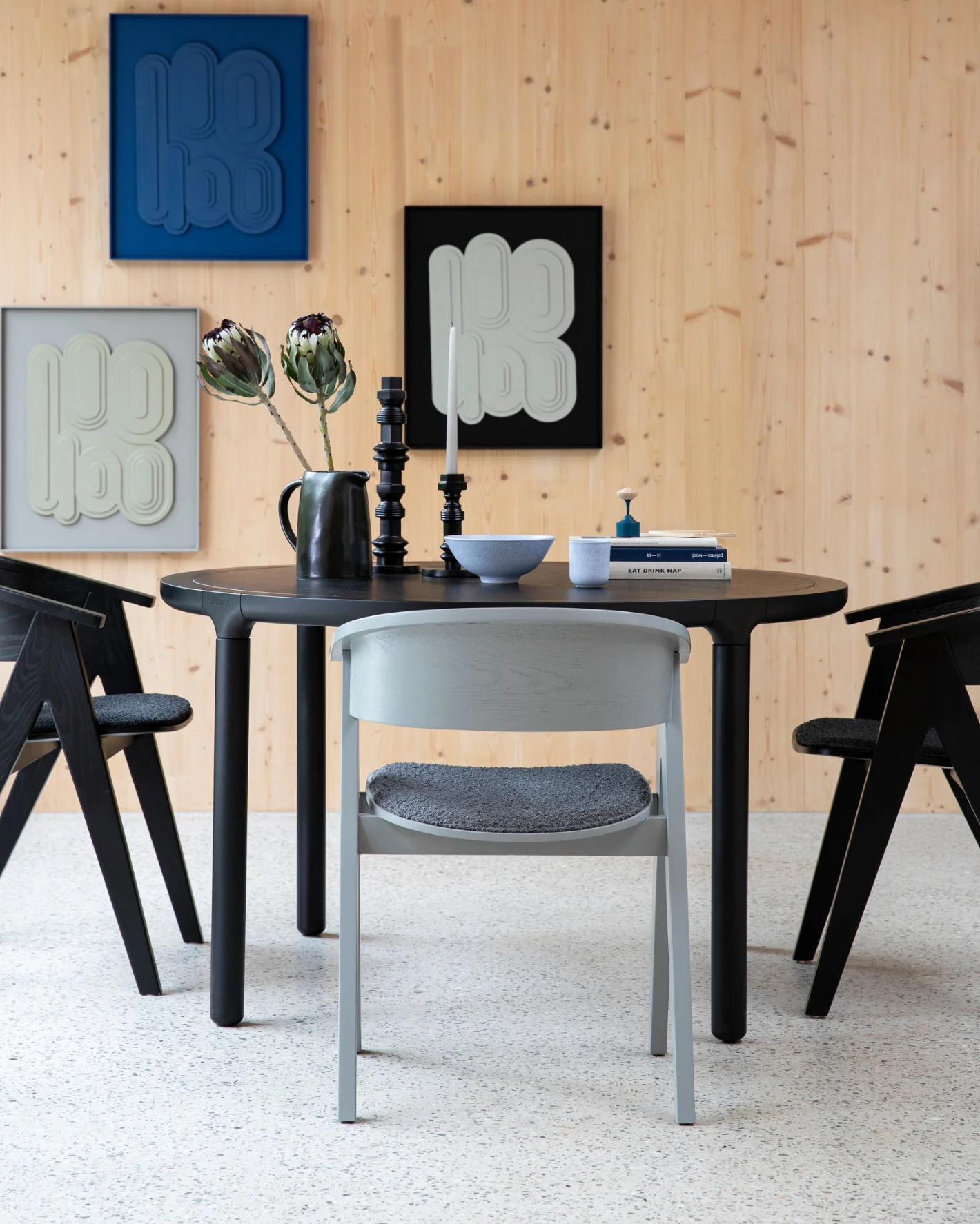 Dining Table Storm Round- Black - Image 2