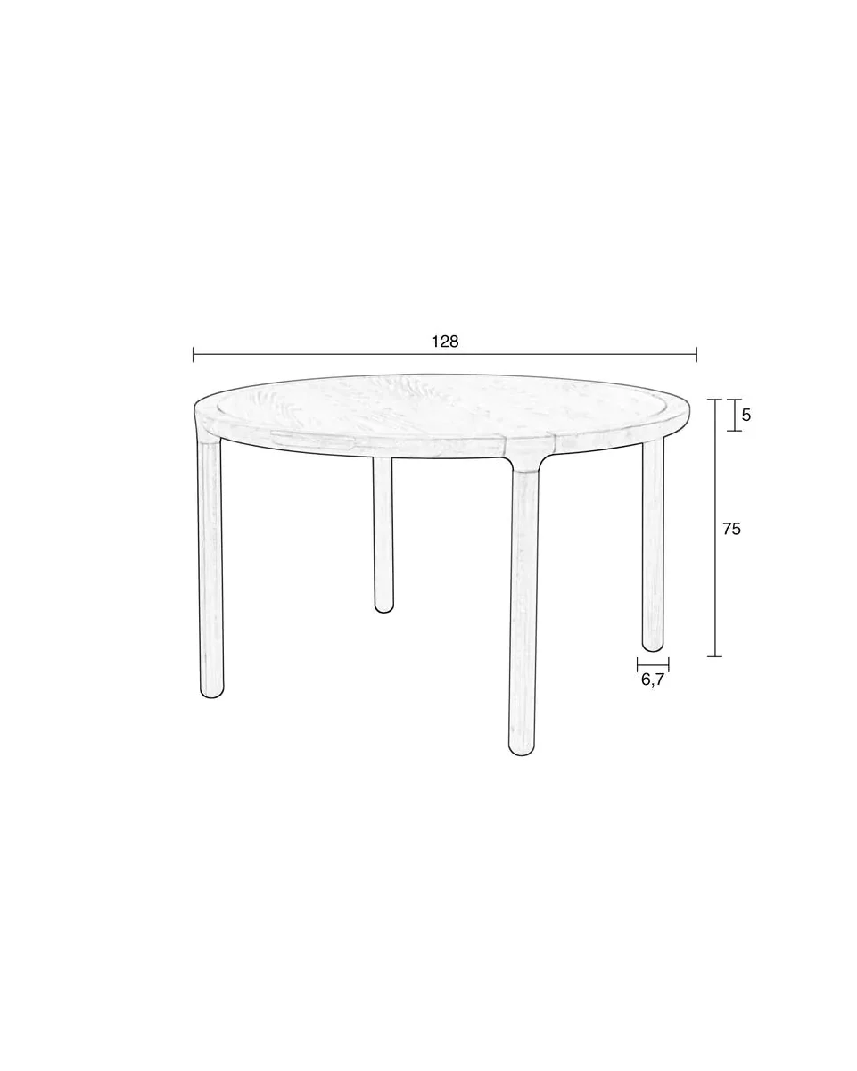 Dining Table Storm Round- Natural - Image 5