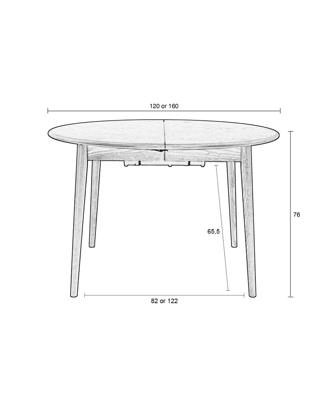 Dining Table Twist Round- Extendable Walnut - Image 5