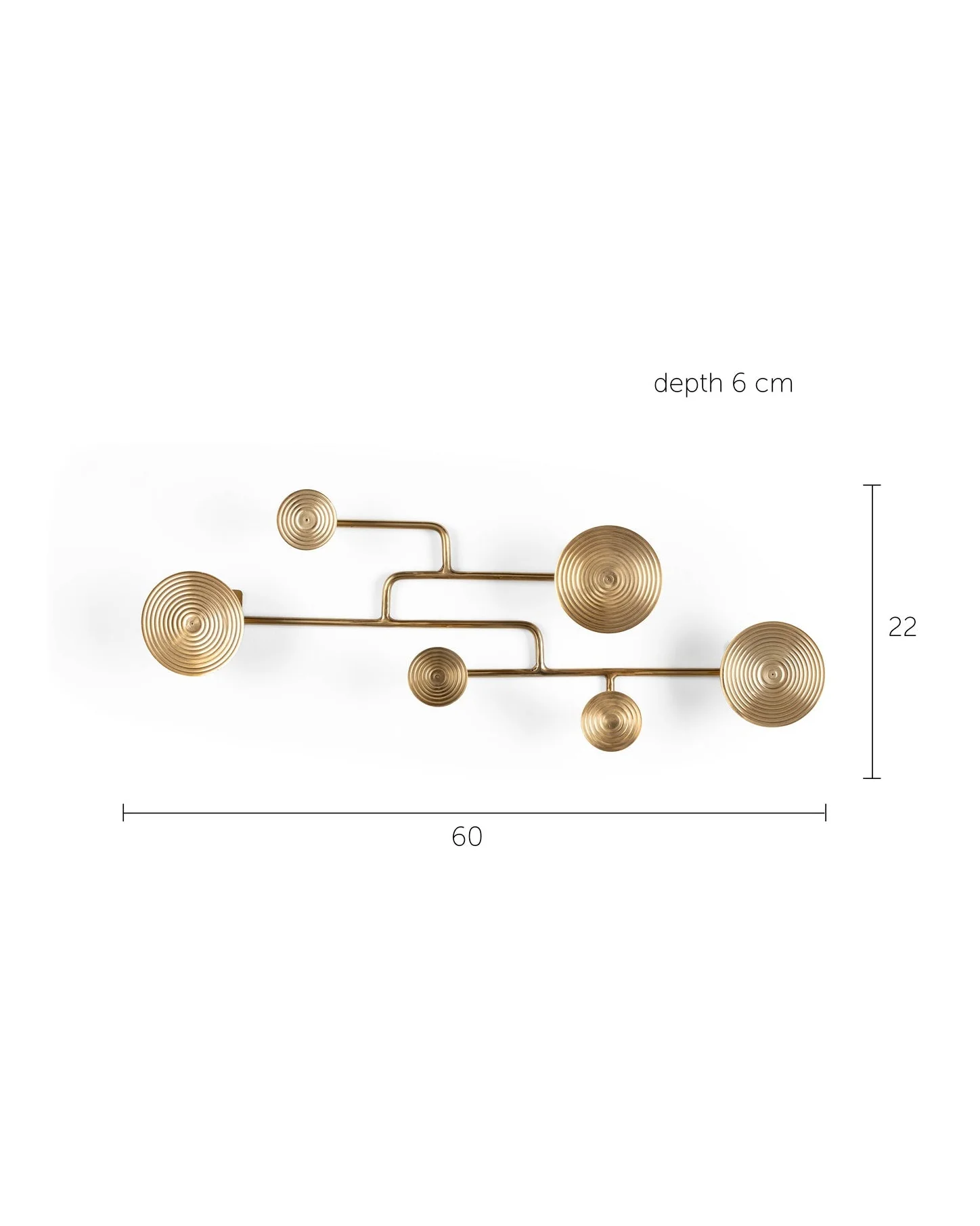 Wall Coat Rack Hypnotising Brass - Image 3