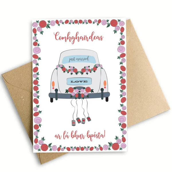 Wedding Car Greeting Card